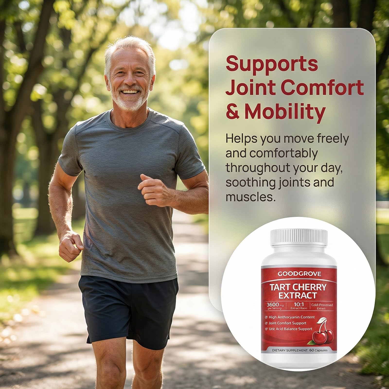 Active adult enjoying an outdoor routine